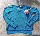 Pull femme bleu