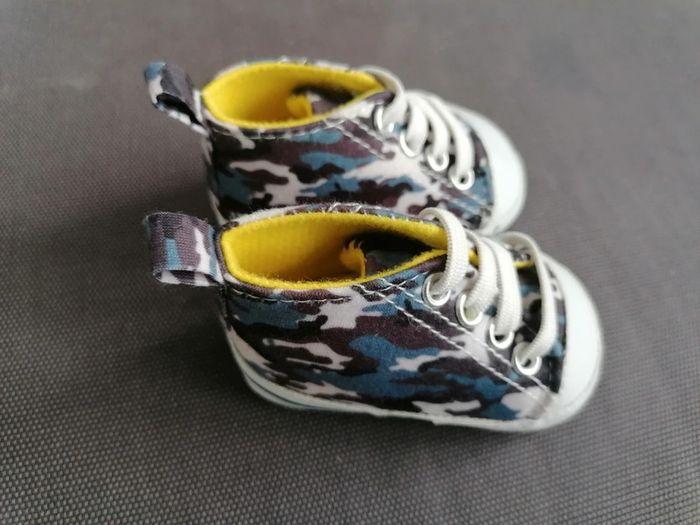 Chaussures bébé garçon militaire bleu gris - photo numéro 2