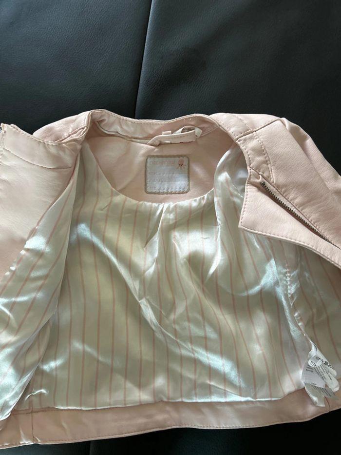 Veste en cuire rose pale - photo numéro 2