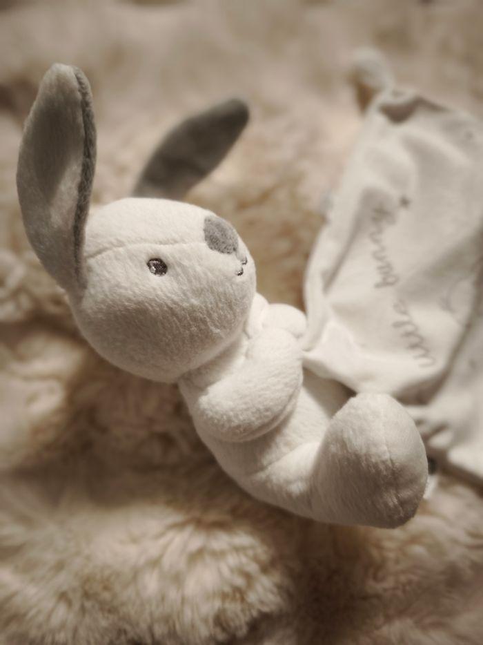 Doudou peluche lapin My Little Bunny, blanc gris mouchoir Sweet Dreams SIMBA TOYS - photo numéro 10