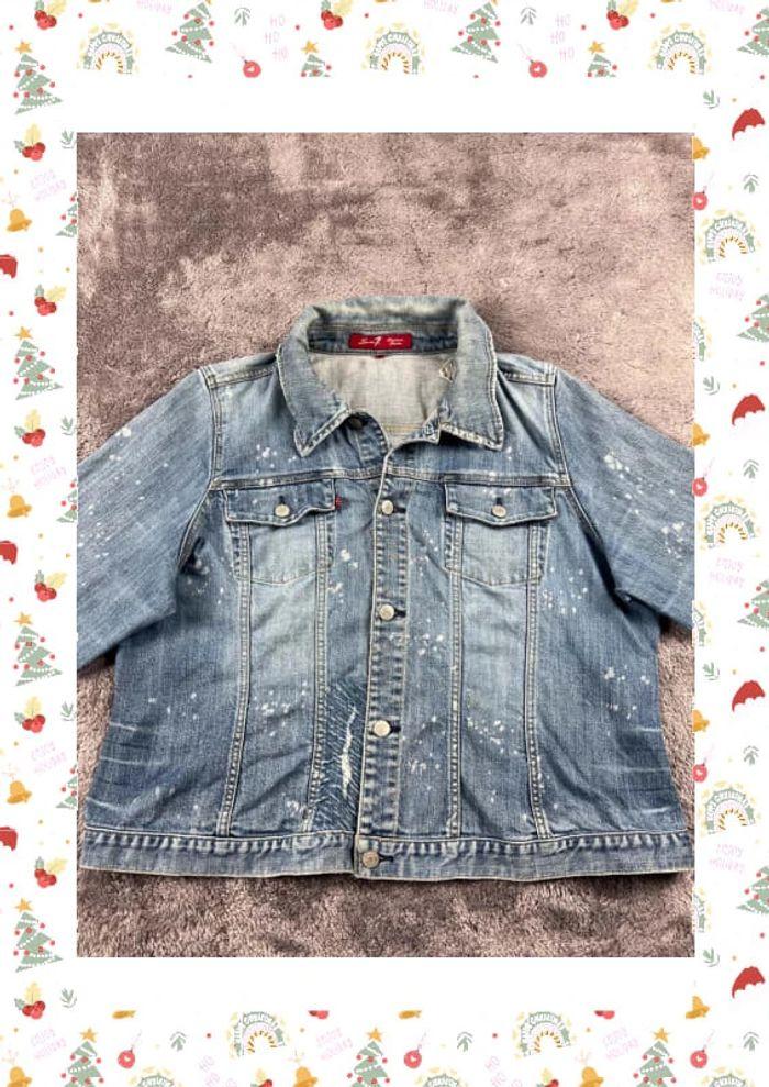 👕 Veste en Jeans vintage y2k Bleu Clair Taille M 👕 - photo numéro 6