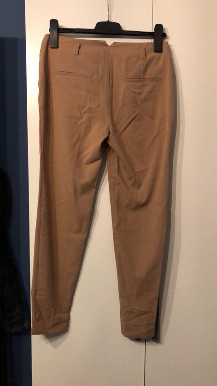 Pantalon coupe droite camel - photo numéro 2