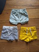 3 shorts Kiabi 6 mois