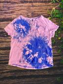 Upcycling - Tee-shirt bébé psychédélique tie and dye