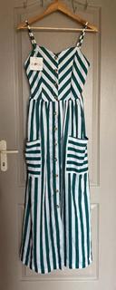 Robe longue Verte et Blanche Taille S