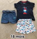 1 pyjashort et 1 short 18 mois