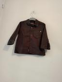 chemise imprimée marron, Jean Bourget , 2ans garcon