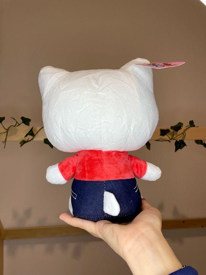 Peluche Hello Kitty en salopette, lacet pailleté - photo numéro 6