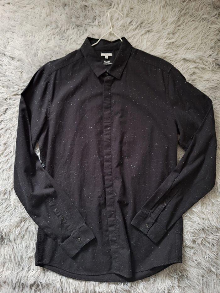 Chemise Noire à Pois Blancs de chez Jules - Taille L Slim, Neuve - photo numéro 1