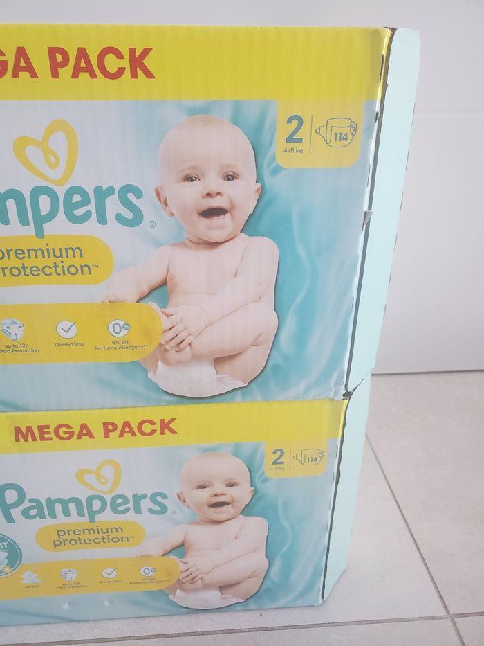 Lot de 2 cartons de couches PAMPERS premium protection taille 2 - photo numéro 2