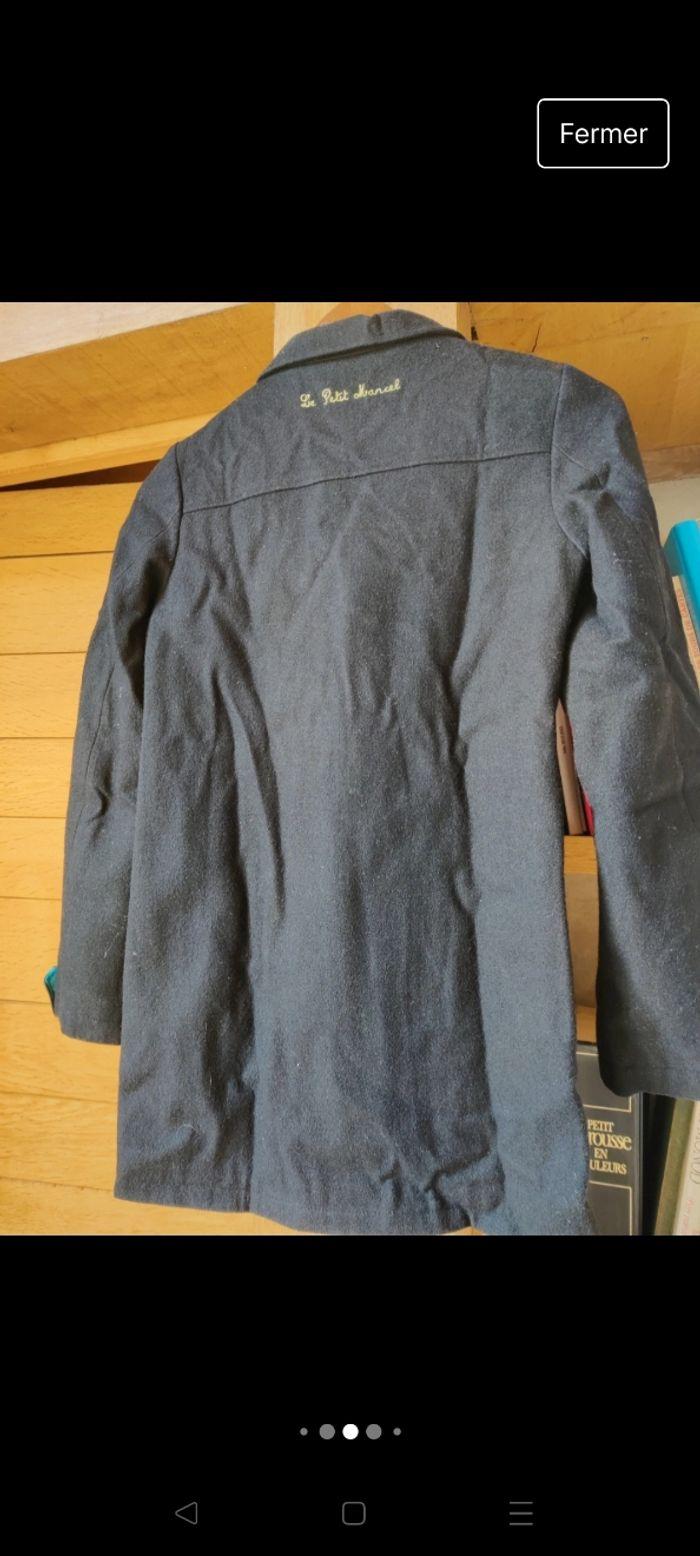 Veste manteau 50% laine noir Le Petit Marcel 12 ans - photo numéro 7