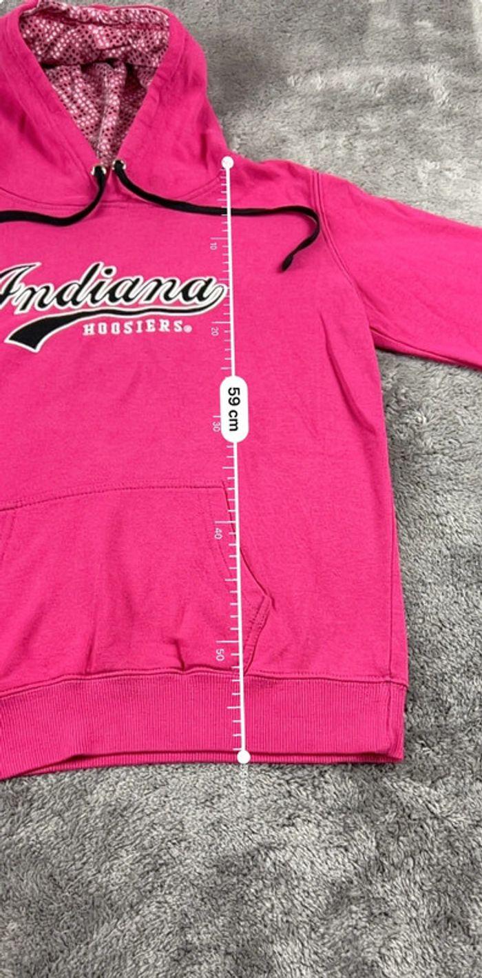 👕 Sweat à capuche Veste University Rare Vintage y2k 90s 2000s Indiana Hoosiers rose Taille S 👕 - photo numéro 3