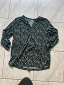 Blouse fleurie manche 3/4 « gemo » taille S