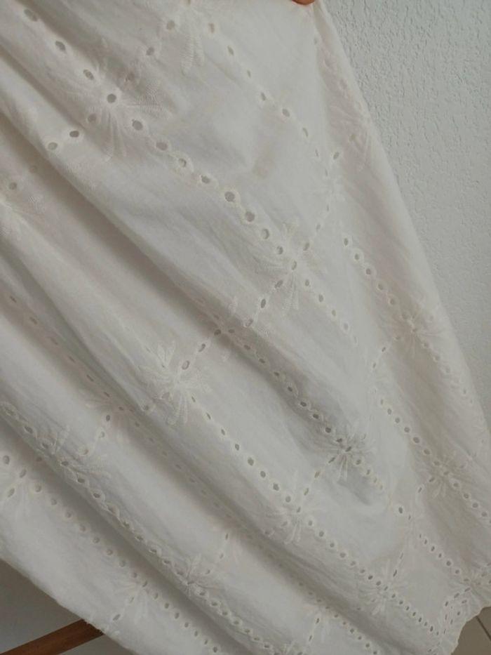 Jolie robe longue en broderie anglaise 100 % coton blanc Occult - photo numéro 5