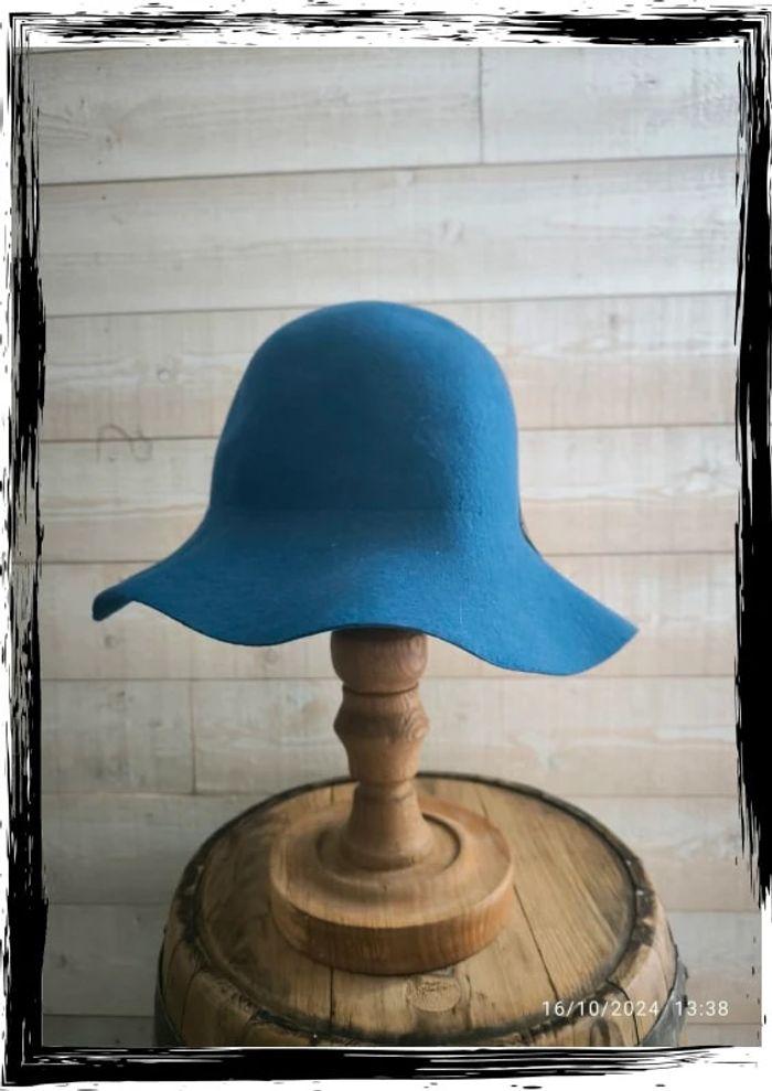 Chapeau seau bleu en laine Filippo Catarzi taille unique - photo numéro 1