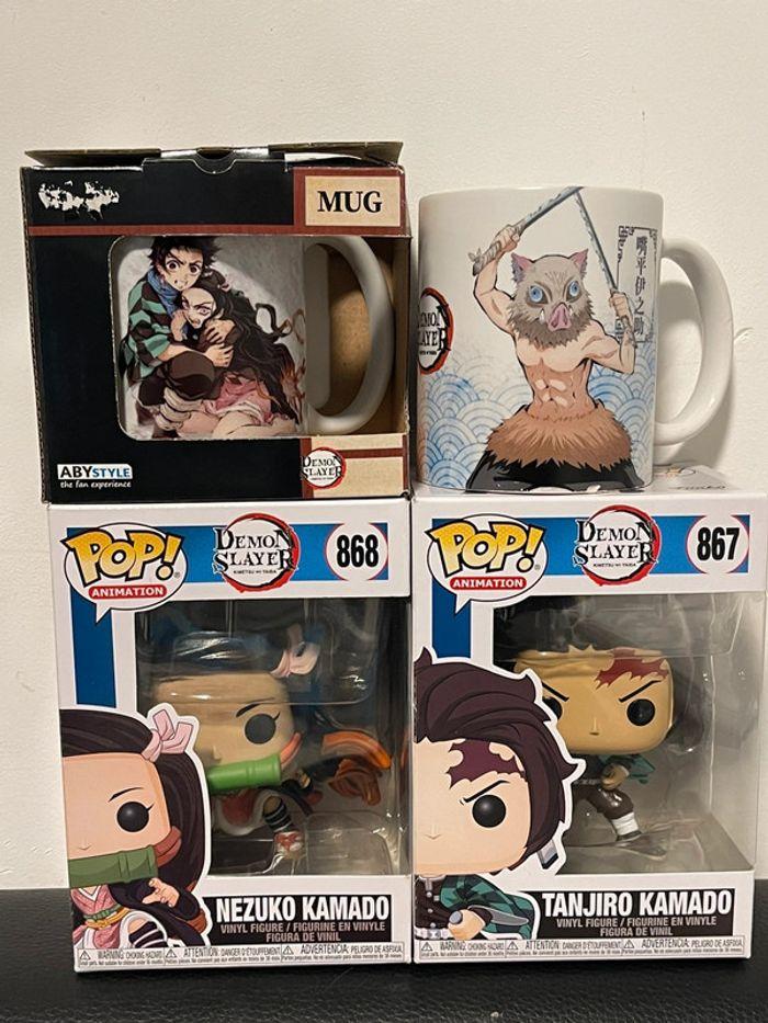 Pack 2 figurines funko pop Demon slayer + 2 mugs ABYStyle - photo numéro 2