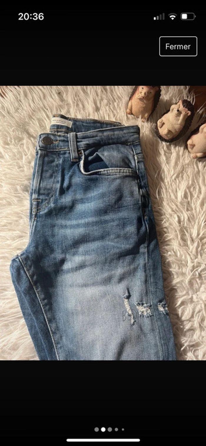 Jeans bleu Zara taille 38 - photo numéro 2