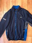 Veste Lacoste sport noire imperméable quadrillée