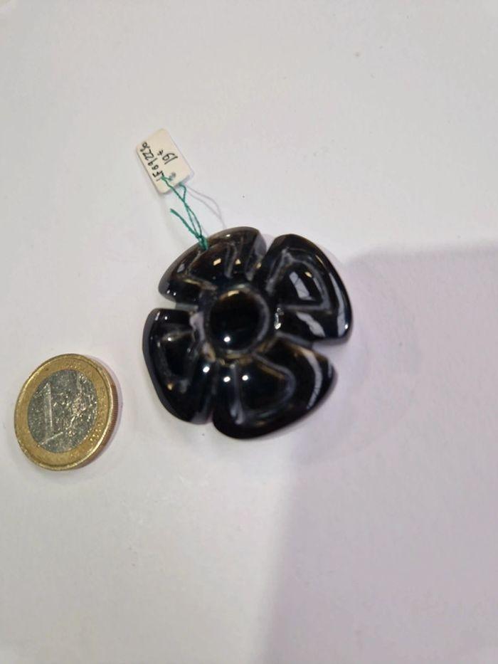 Pendentif obsidienne dorée Mexique Toetihuacan - photo numéro 4