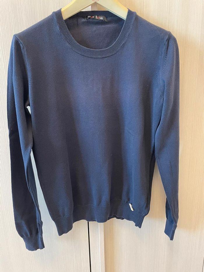 Maglioncino cotone blu Pull Love - photo numéro 1