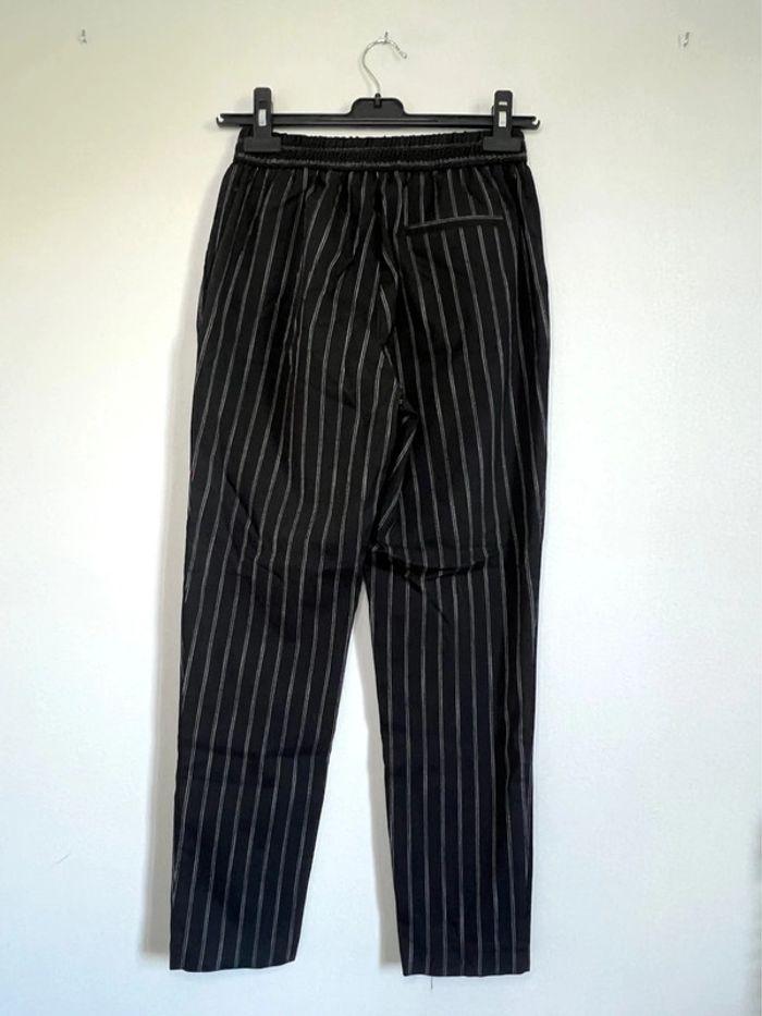 Pantalon droit noir à rayures Pimkie - photo numéro 2