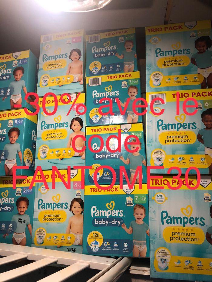 Couches Pampers différentes tailles trio pack