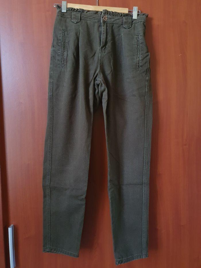 Pantalon vert taille haute - photo numéro 1