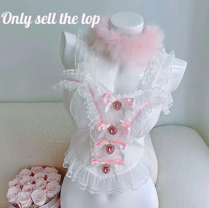 Top Débardeur rembourré Cute Kawaii Princess Barbie Vintage Cosplay Lolita - photo numéro 12