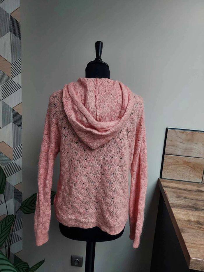 Joli pull Camaïeu couleur rose avec laine et mohair - photo numéro 3