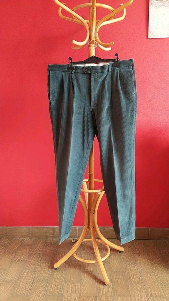 Pantalon velours homme gris taille 50 extensible - photo numéro 1