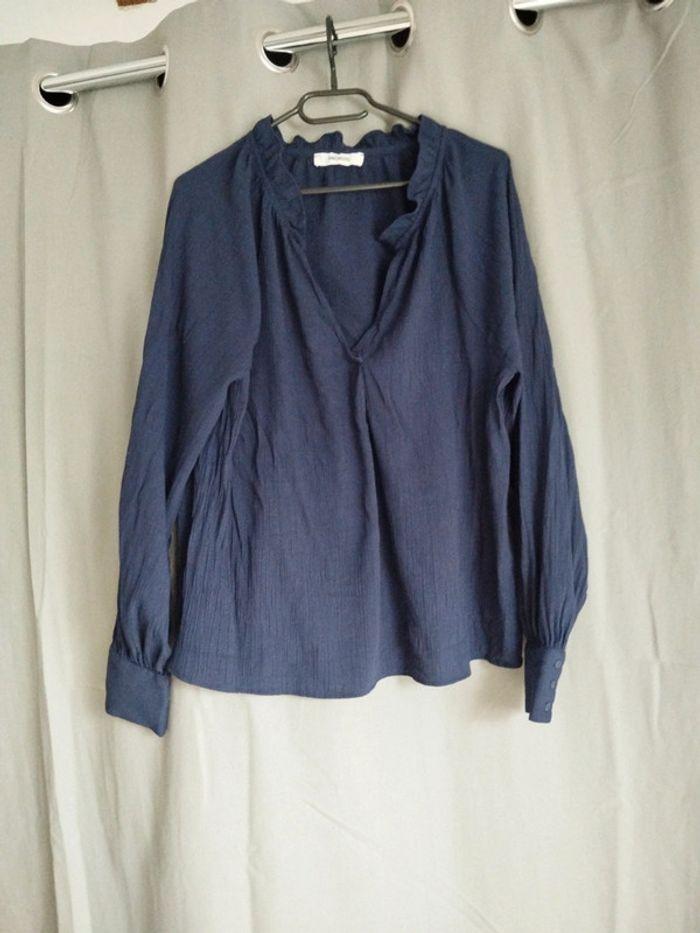 Blouse Promod bleu marine neuve - photo numéro 1