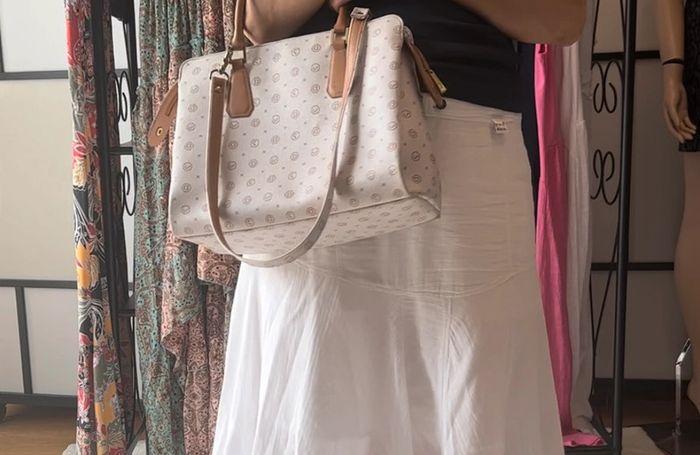 Sac à main David Jones cuir blanc femme - photo numéro 12