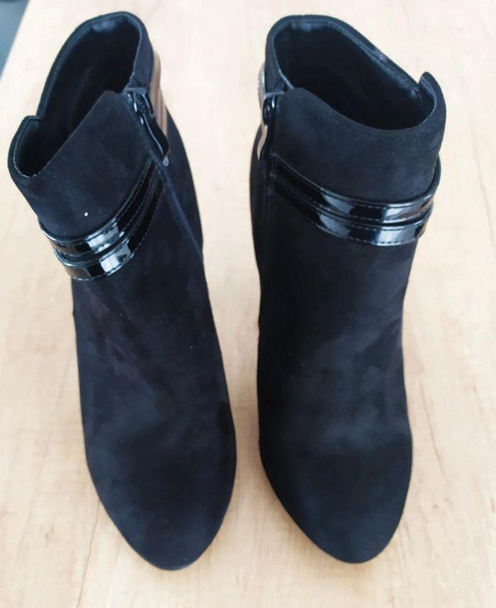 Bottines à  talons hauts femme suédine noires taille 38 - photo numéro 3