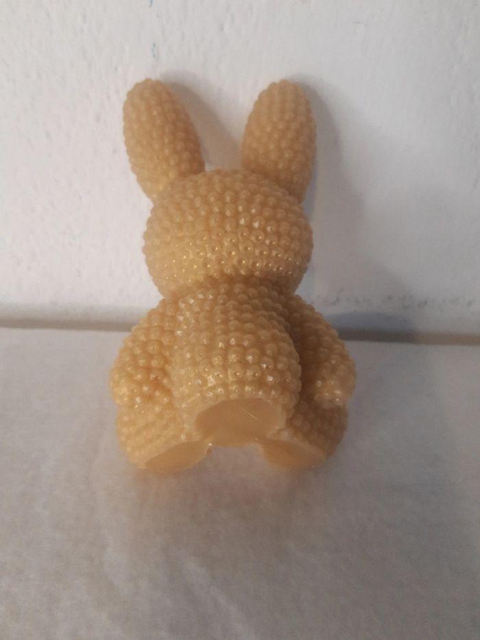 Figurine à poser lapin 3d en perles de résine dorée - photo numéro 19