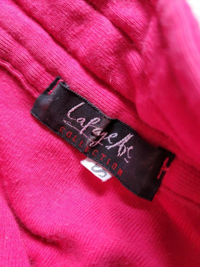 Tee shirt col roulé fermeture éclair marque Lafayette collection taille S rose fuschia - photo numéro 6