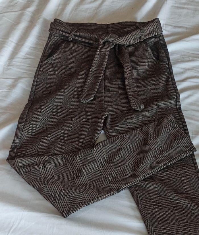 Pantalon marron à carreau M - photo numéro 1