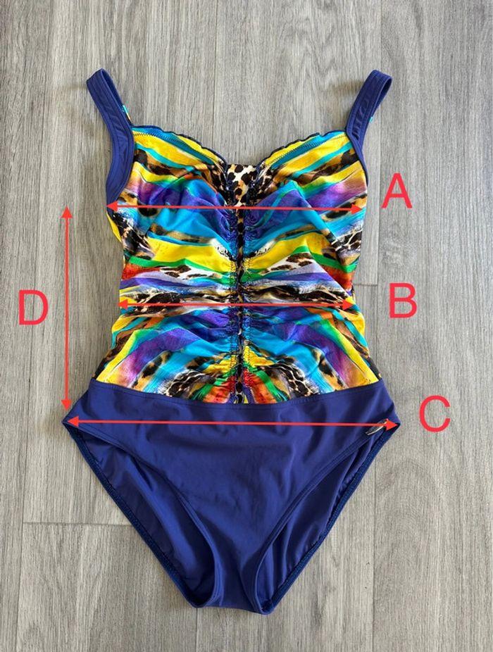 Maillot de bain une pièce bleu et multicolore Sunflair T36 S - photo numéro 9