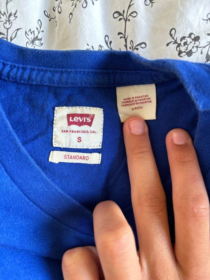 t shirt levis bleu électrique - photo numéro 3