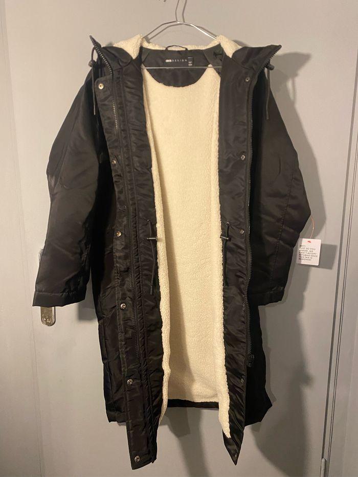 Manteau long doudoune longue ASOS parka oversize noir imperméable taille 34 jusqu’au 38 / 40 neuve - photo numéro 5