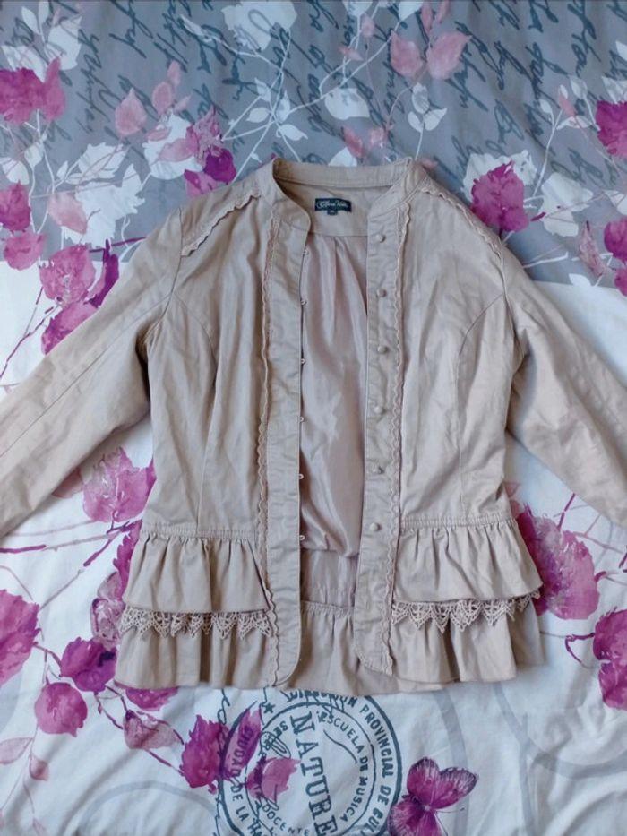 Veste beige / Taille 38 / Marque Clara Vitti - photo numéro 3