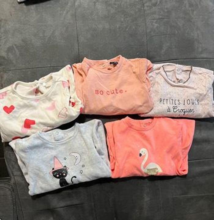 Lot de 5 pyjamas légers 12 mois - photo numéro 1