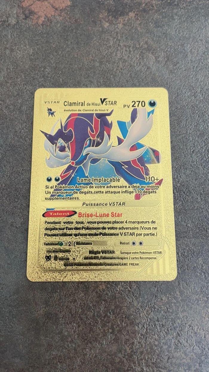 Carre pokemon clamiral vstar doré - photo numéro 1