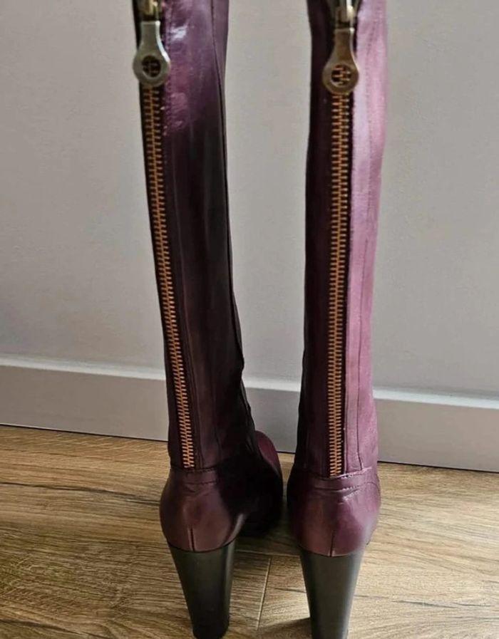 Bottes à talons San Marina bordeaux Taille 39 - photo numéro 5