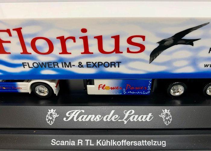 Camion miniature Herpa 1/87 Hans de laat Scania R florius - photo numéro 3