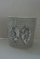 Boucles d'oreilles en forme de feuille papier musique partitions note Origami