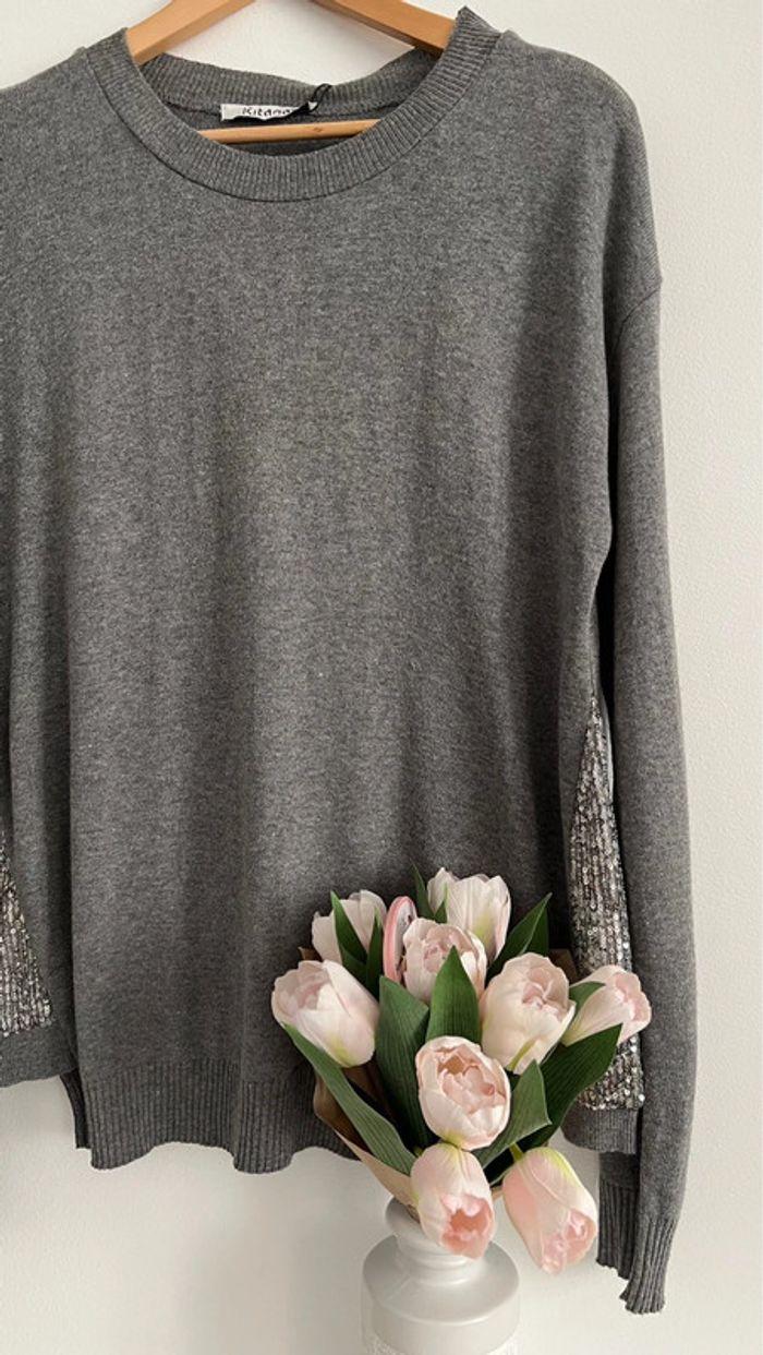 Sublime pull gris foncé détails en sequins 🤍🤍 - photo numéro 10