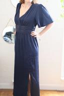 Robe longue bleu marine