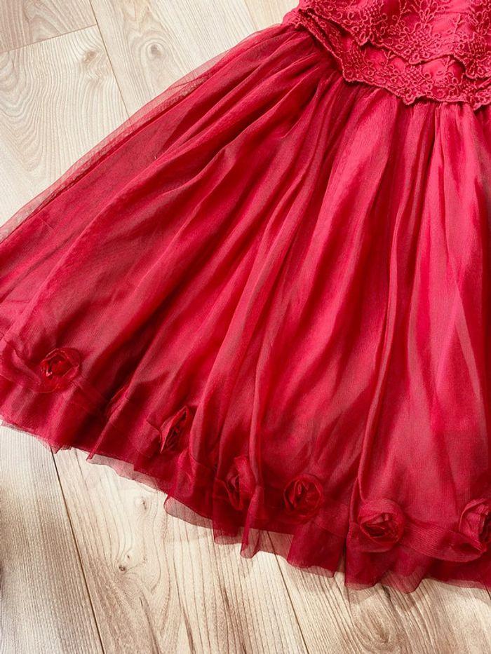 Taille 10 ans robe princesse fille Orchestra rouge bordeaux * broderie et tulle * 🌹 - photo numéro 4