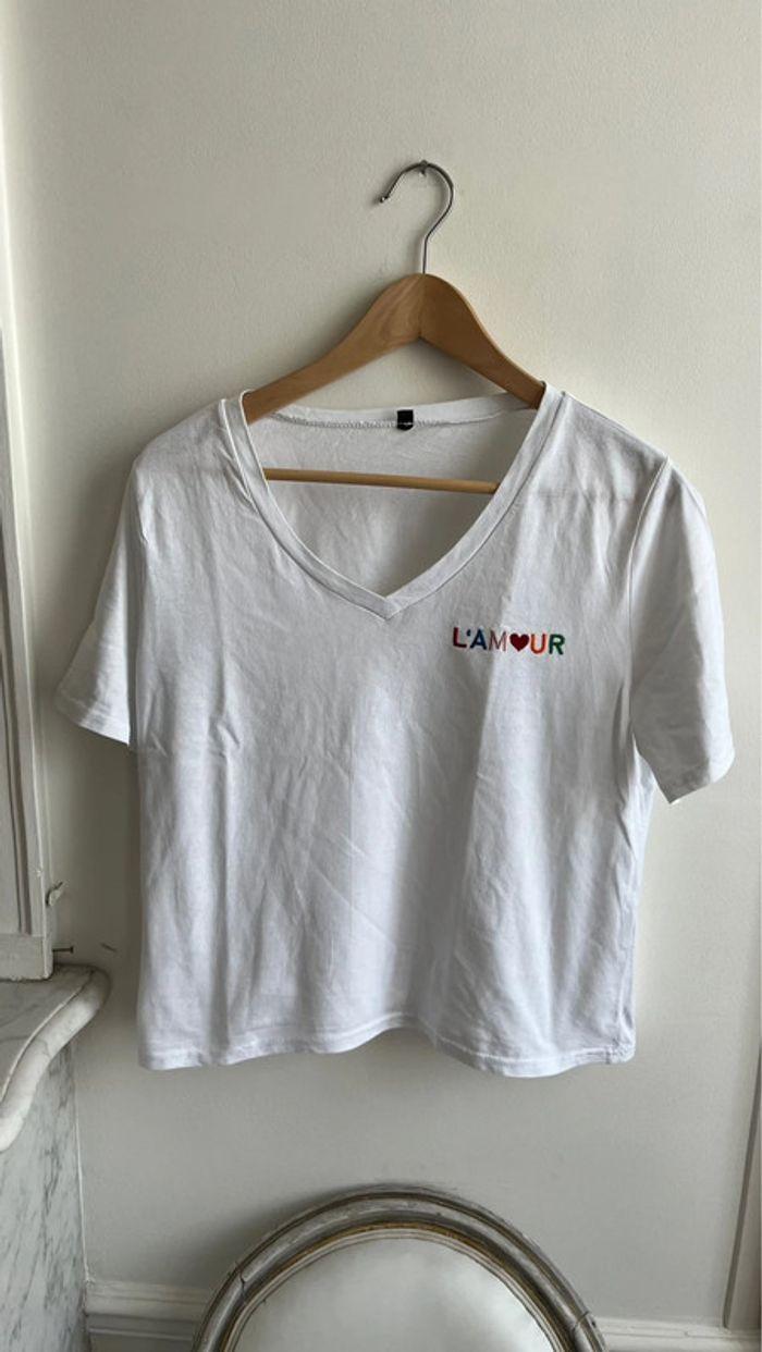 Tee shirt l’amour blanc - photo numéro 1