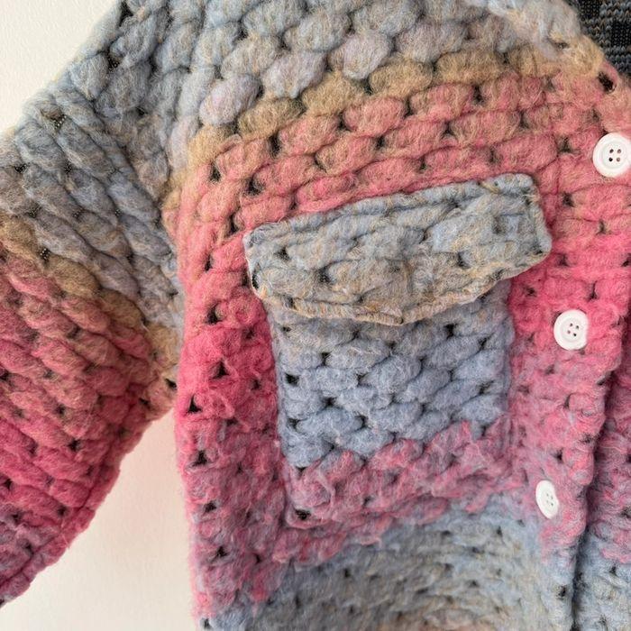 Veste multicolore en laine mélangée – Taille unique - photo numéro 6